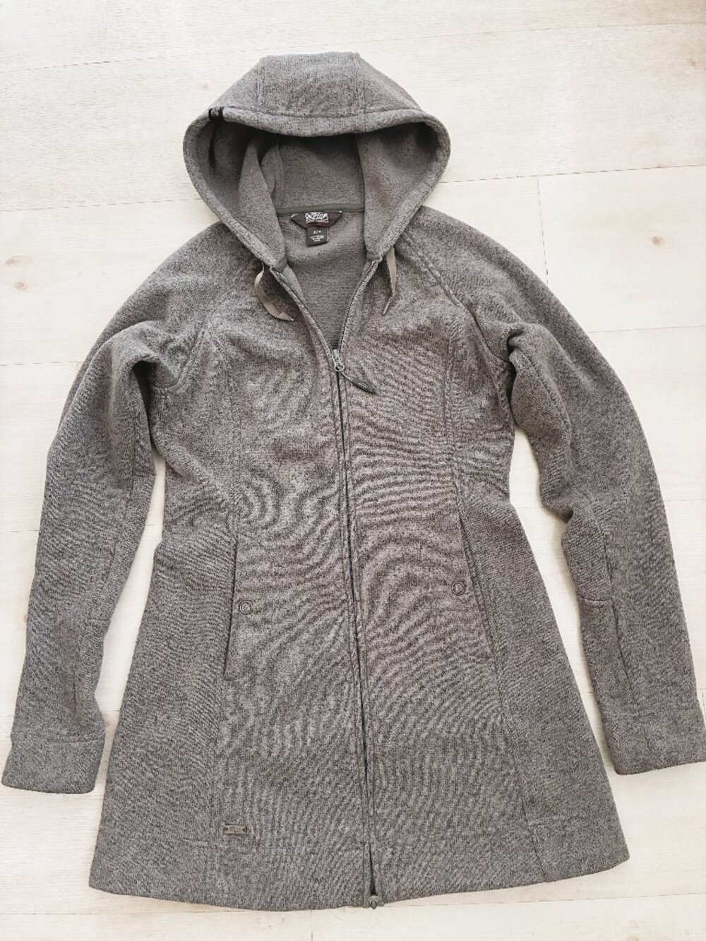 Outdoor Research Salida Long Wool Blend Fleece Hoodie Jacket Gray S/P